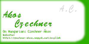 akos czechner business card